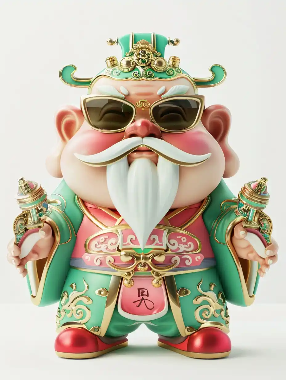 AI图库-Ceramic Wealth God Pixar-来源于youpsd.com