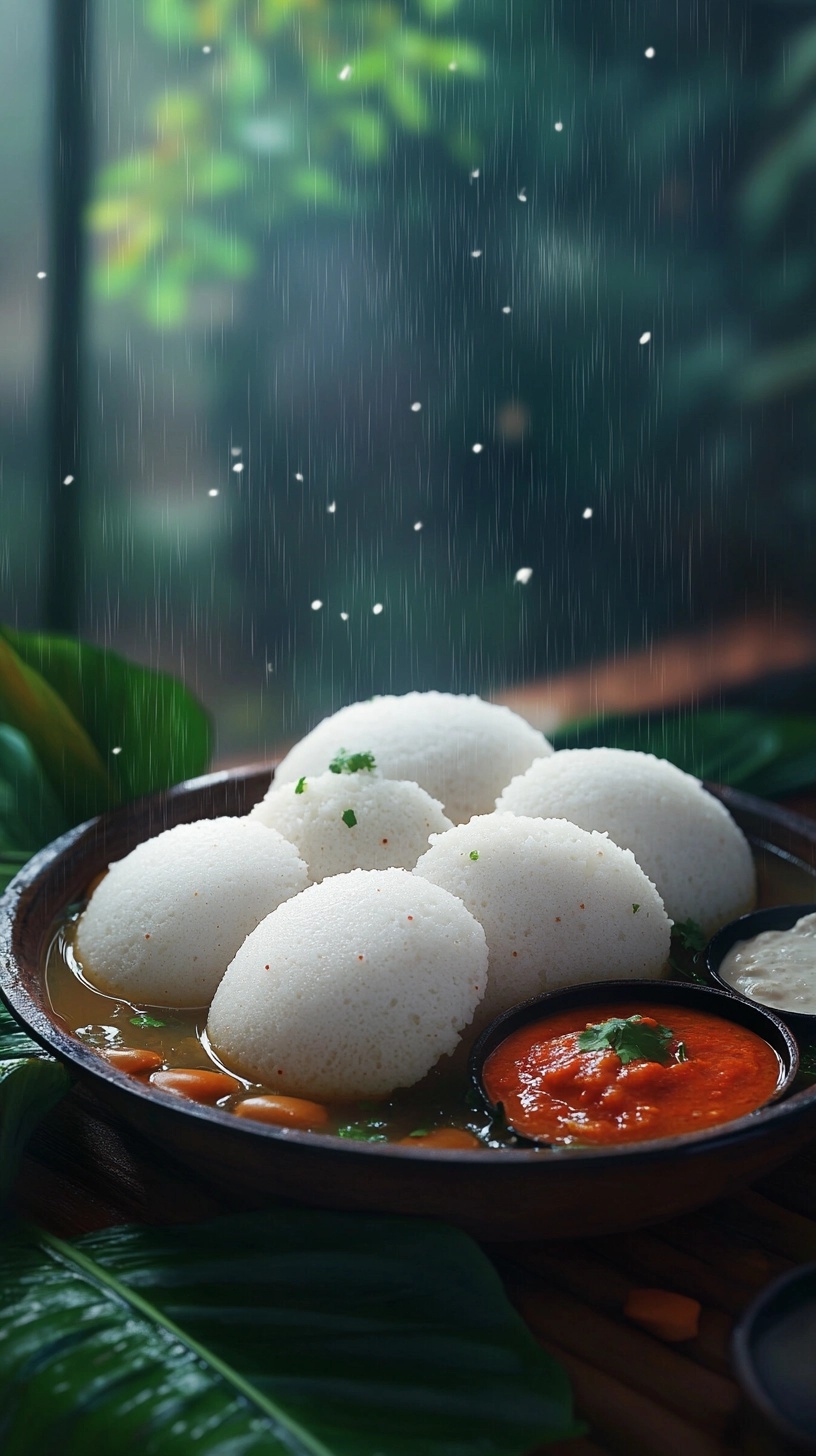 食物水果-AI图片桑巴雨旁边有红白酸辣